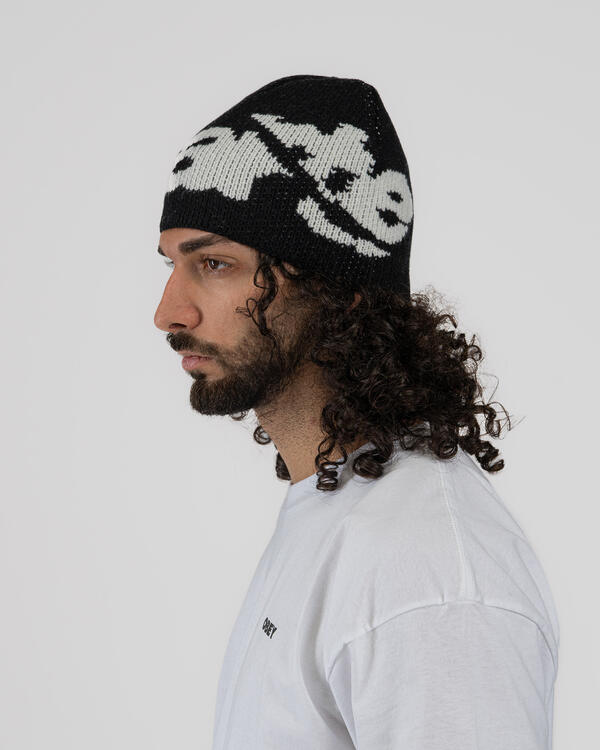 Arte Antwerp Ripped Arte Side Beanie | AW25-154AC-BLK | AFEW STORE